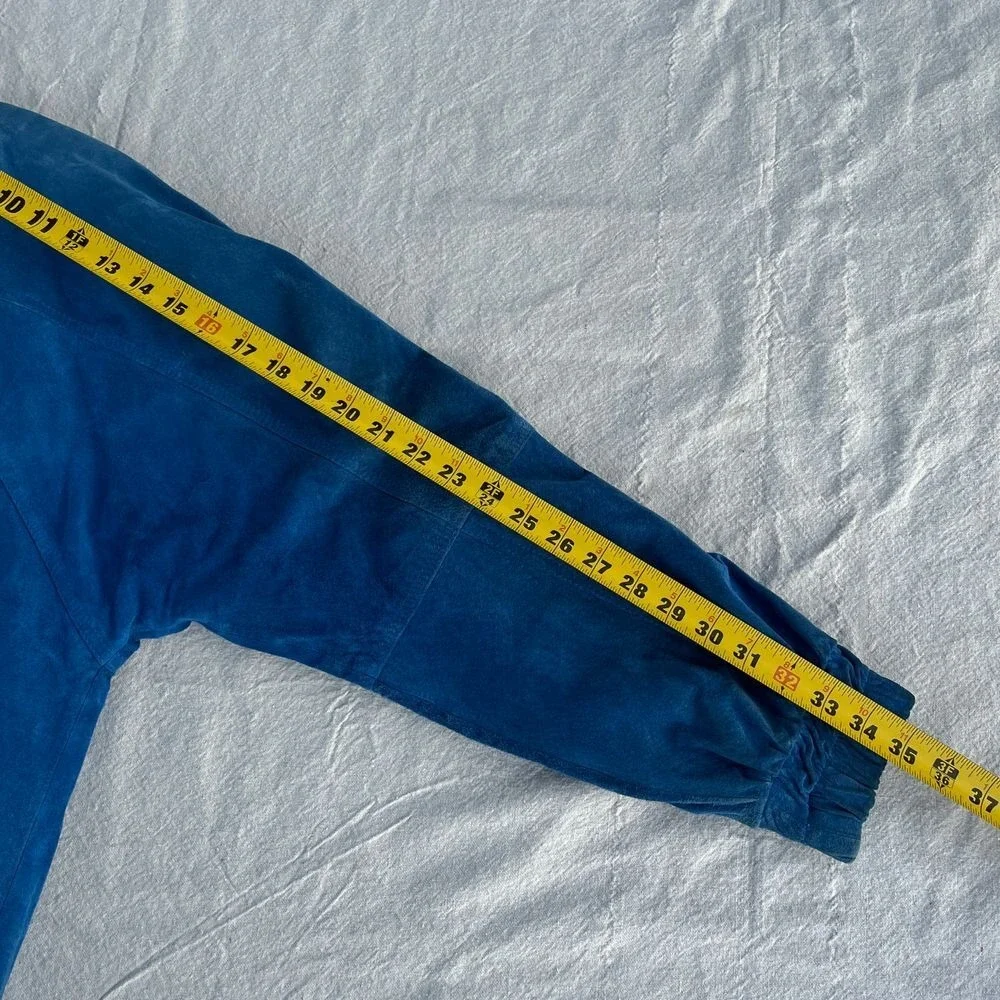 Vintage‎ Blue Overland Outfitters Suede Leather Jacket 